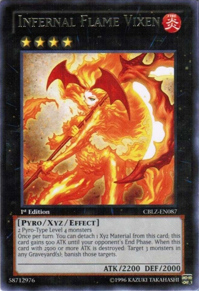 Infernal Flame Vixen - CBLZ-EN087 - Rare - Unlimited Edition