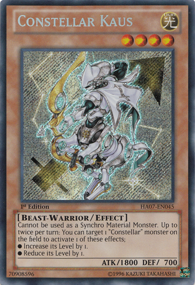 Constellar Kaus - HA07-EN045 - Secret Rare - 1st Edition