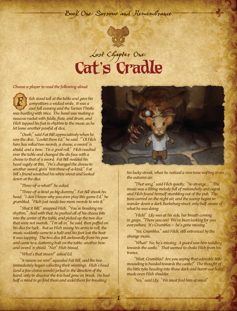 Mice and Mystics Lost Chapter: Cats Cradle