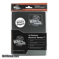 4-Pocket Monster Binder - Black w/ White pages