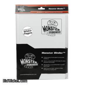 9-Pocket Monster Binder - White w/ White Pages