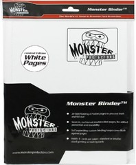 4-Pocket Monster Binder - White w/ White Pages