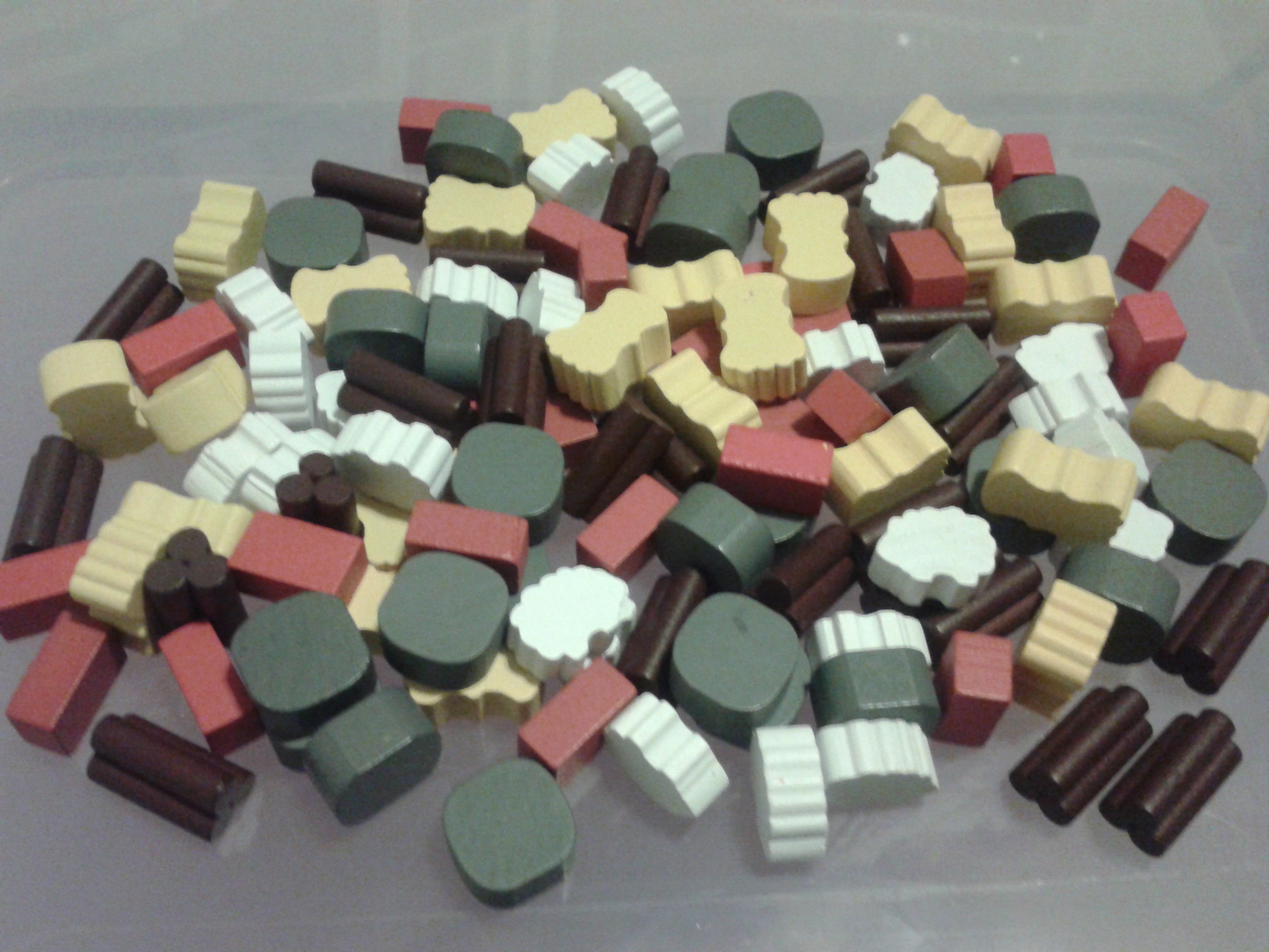Yucatan Wooden Token Set (125 Tokens)