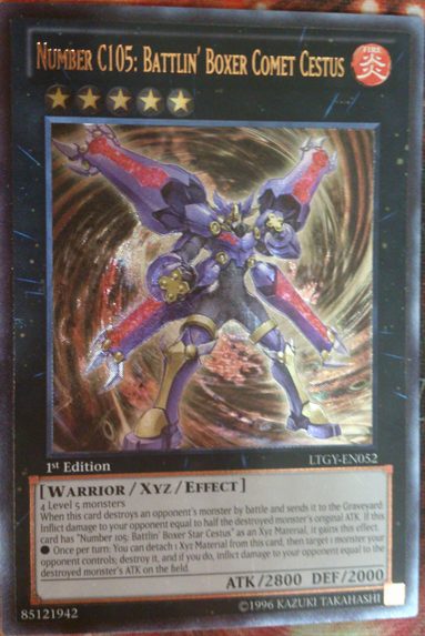 Number C105: Battlin Boxer Comet Cestus - LTGY-EN052 - Ultimate Rare - 1st Edition