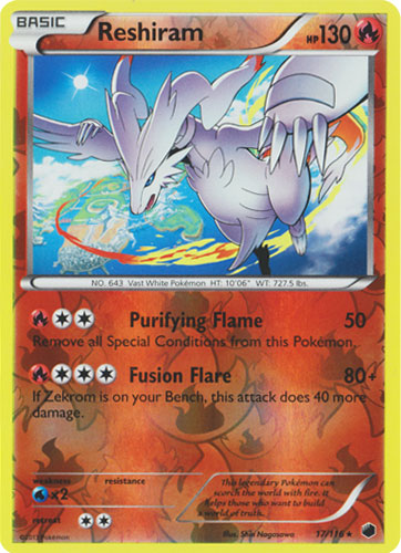 Reshiram - 17/116 - Holo Rare - Reverse Holo