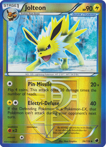 Jolteon - 34/116 - Uncommon - Reverse Holo