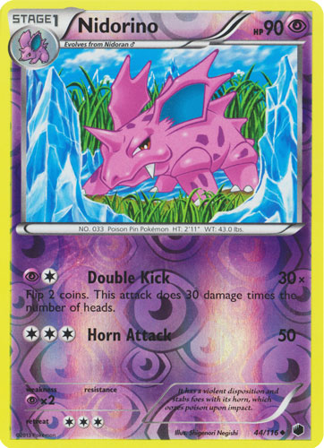 Nidorino - 44/116 - Uncommon - Reverse Holo