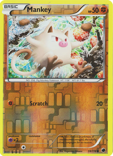 Mankey - 59/116 - Common - Reverse Holo