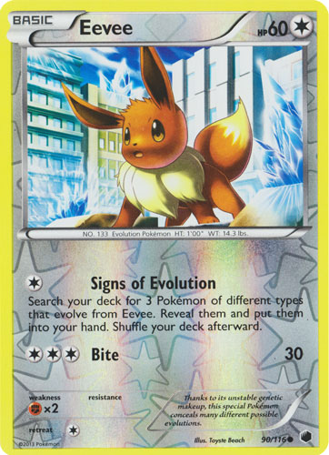 Eevee - 90/116 - Common - Reverse Holo