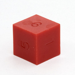 GameScience Precision Crimson Red d6, no ink