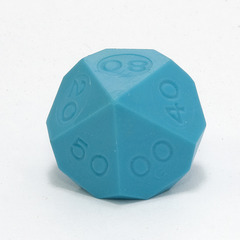 GameScience Precision Turquoise Blue Tens d10, no ink