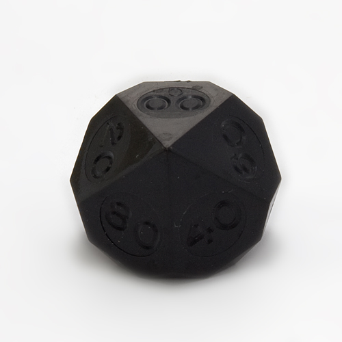 Gamescience Coal Black Precision Tens D10 no ink