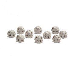 GameScience Slate Gray d10 Set (10) inked