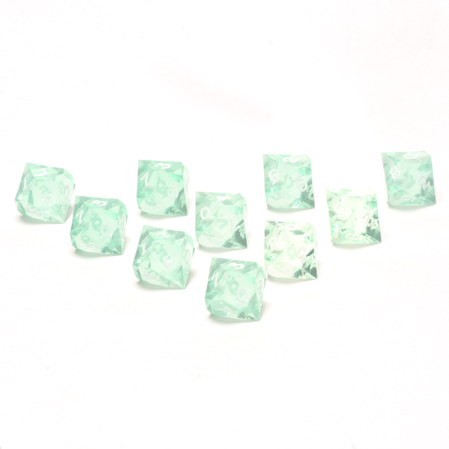 Precision GameScience Mint d10, 10 pieces set, inked
