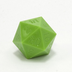 GameScience Precision Lime Green d20, no ink