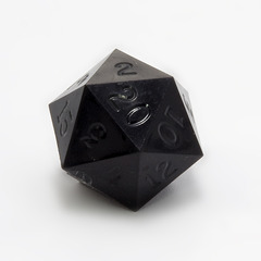 Gamescience Coal Black Precision D20 no ink