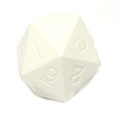 GameScience Precision Seashell White d20+, no ink