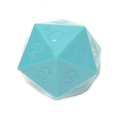 GameScience Precision Turquoise Blue d20+, no ink