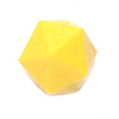 GameScience Precision Saffron Yellow d20+, no ink