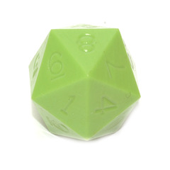 GameScience Precision Lime Green d20+, no ink