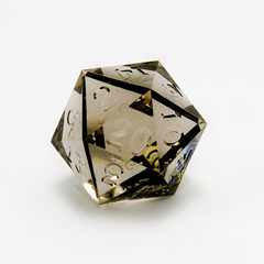 GameScience Precision Smoke Quartz d20, no ink