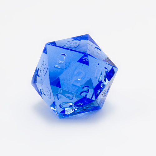 GameScience Precision Sapphire d20, no ink