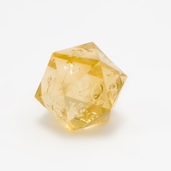 GameScience Precision Amber d20, no ink