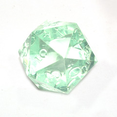 GameScience Precision Mint Green d20+, no ink