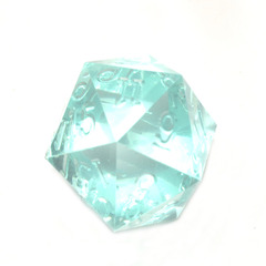 GameScience Precision Aqua Green d20, no ink