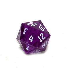 Gamescience Tanzanite Precision d20 White Ink