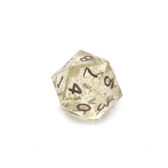 GameScience Precision Gold Glitter d20 inked