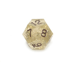 GameScience Precision Gold Glitter d12 inked