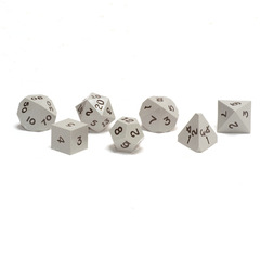 GameScience Slate Gray Precision 7 Dice Set Black ink