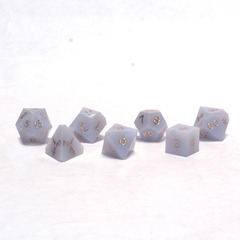 Gamescience Precision 7-Dice Set Blue Opal, Gold Ink