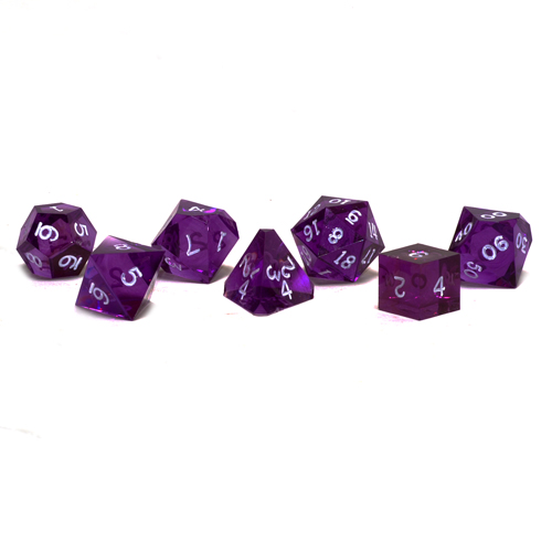 Gamescience Tanzanite Precision 7 Dice Set White ink