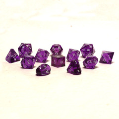 Gamescience Tanzanite Precision 12 Dice Set White ink