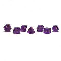 Gamescience Tanzanite Precision 7 Dice Set Gold ink