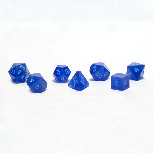 GameScience Blue Jasper 7-dice Set Lt. Blue ink