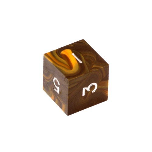 Tigers Eye Precision d6, Inked