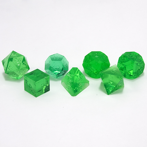 Emerald Precision 7 Piece Dice Set no ink