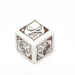 Spooky Dice d6 White w/Black 19mm