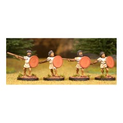 Warriors 2. Attacking, with javelin and round shield (150407-0067)