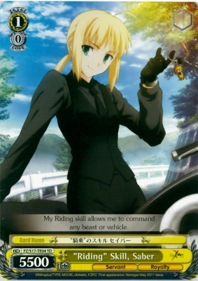Riding Skill, Saber - S17-TE04 - TD