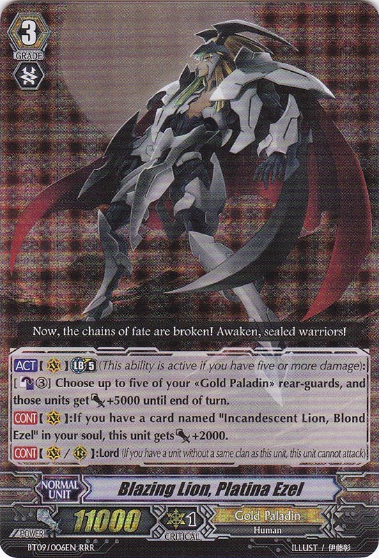 Blazing Lion, Platina Ezel - BT09/006EN - RRR Blazing Lion, Platina Ezel - BT09/006EN - RRR