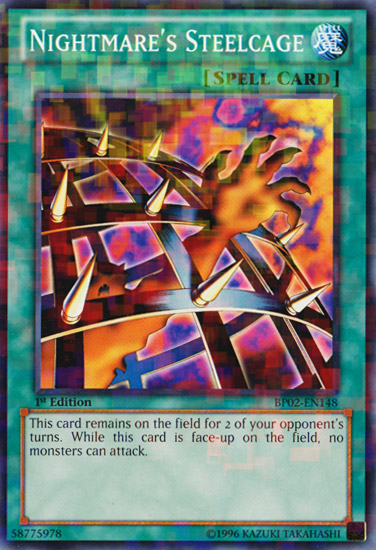 Nightmares Steelcage - BP02-EN148 - Mosaic Rare - 1st Edition