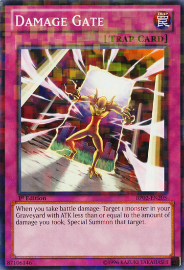 Damage Gate - BP02-EN205 - Mosaic Rare - 1st Edition