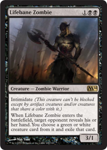 Lifebane Zombie 1x FOIL MTG M14 2014 Core Set Rare MINT black