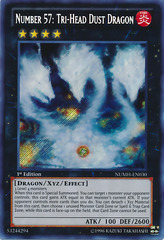 Number 57: Tri-Head Dust Dragon - NUMH-EN030 - Secret Rare - 1st Edition