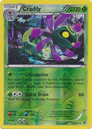 Cradily - 4/101 - Rare - Reverse Holo