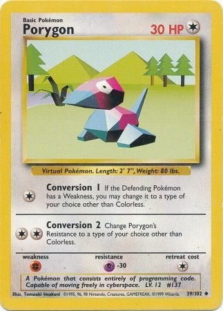 Porygon - 39/102 - Uncommon - Unlimited Edition